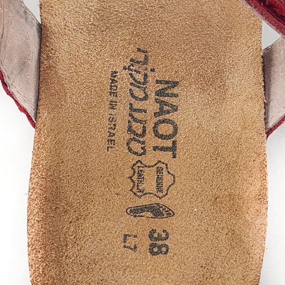 NAOT Blake Woven Leather Low Wedge Slide Sandals - Picture 5 of 6